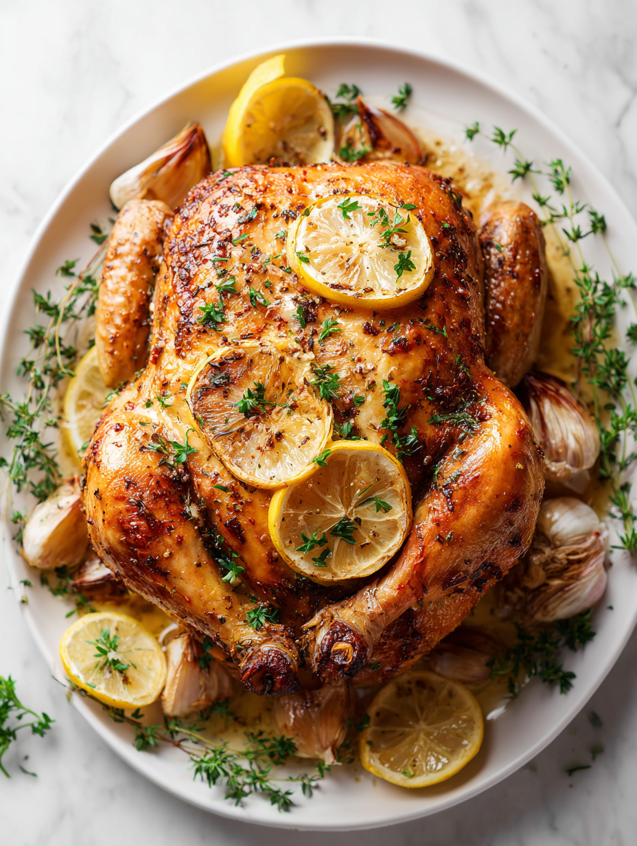 Roast Chicken With Lemon And Herbs Recipe