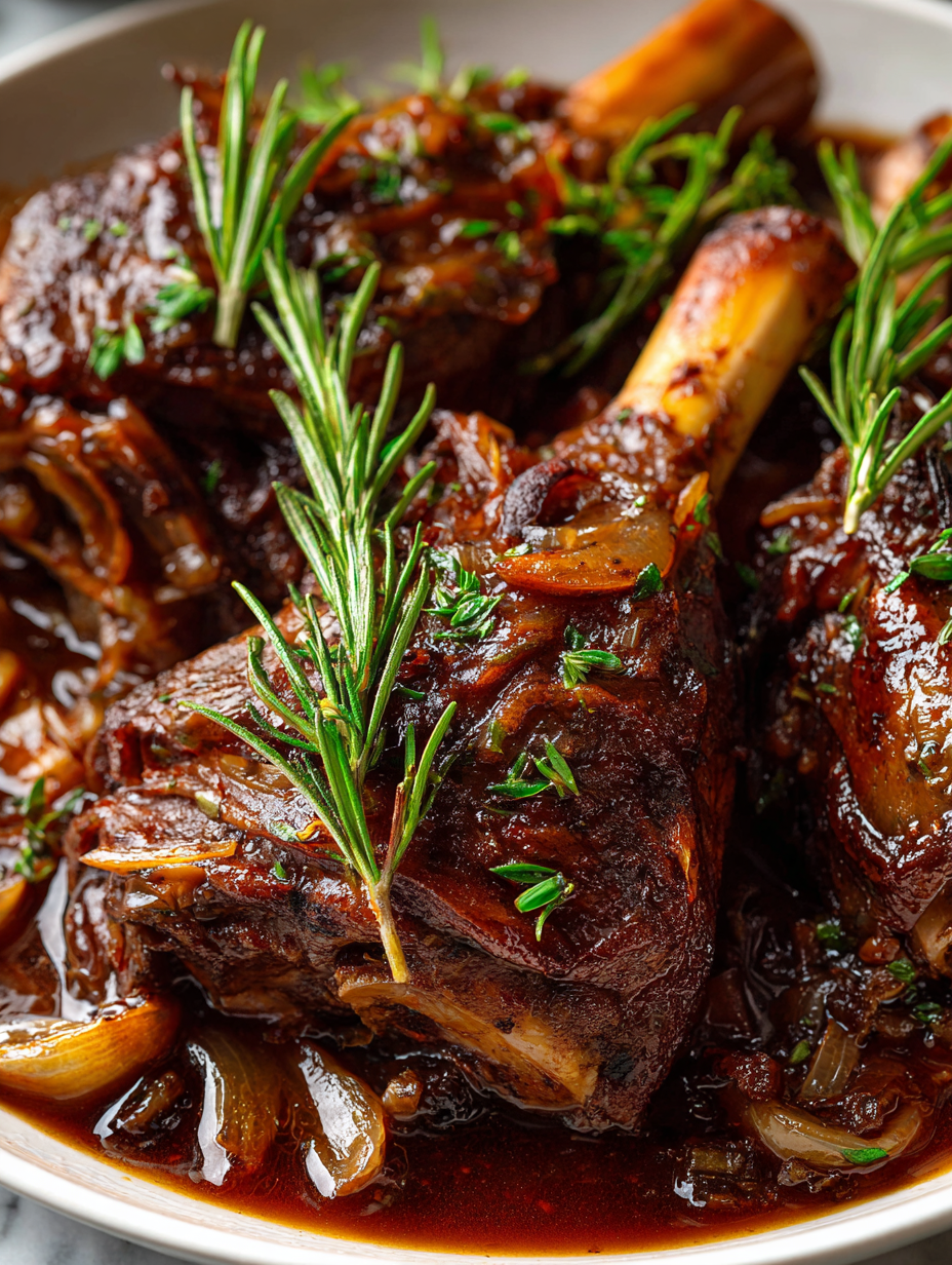 Lamb Shanks With Red Wine Sauce Recipe